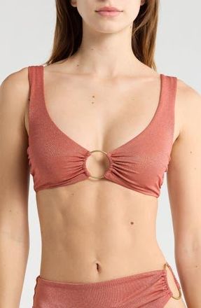 Vitamin A Skylar Ring Detail Bikini Top in Terracotta at Nordstrom Rack, Size X-Small