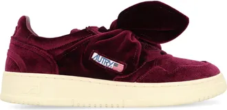 Autry Womens Low-Top Sneakers Medalist Velvet Wine Velvet-Flake Polyester Trainers Velvet/flake