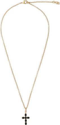 Dolce & Gabbana Accessoires, Dames, Geel, ONE Size, Cross Pendant Necklace