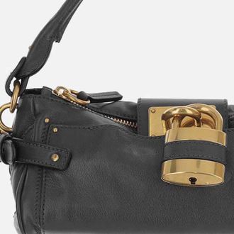 Chlo&eacute; Womens Leather Shoulder Bag Paddington Black