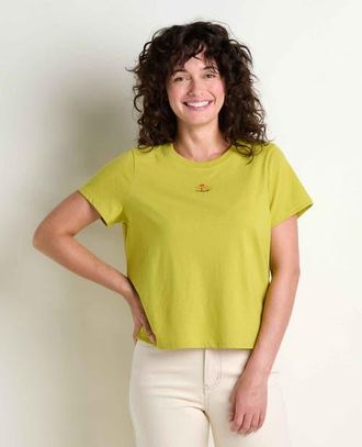 Toad & Co Womens Re-Form Crew Embroidered in Sprout Embroidery at Nordstrom, Size X-Large