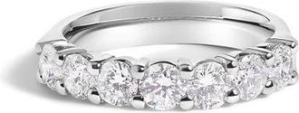 House of Brilliance 14K Gold 1 1/2 Ctw Diamond 7 Stone Band Ring in White Gold at Nordstrom, Size 4.5