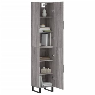 Berkfield Home Highboard Grey Sonoma 34.5x34x180 cm Engineered Wood