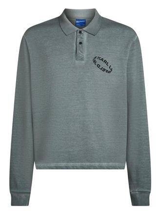 Karl Lagerfeld Poloshirt met logoprint - Grijs