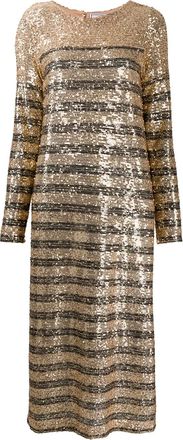 In The Mood For Love Abito midi con paillettes Bettina - Oro