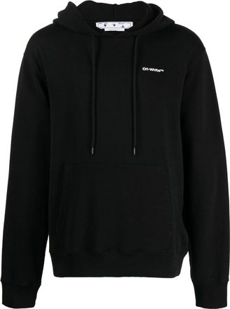 Off-white Wave Outl Diag print hoodie - men - Cotton - L - Black