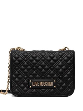Love Moschino quilted-design shoulder bag - women - Polyurethane - OS - Black