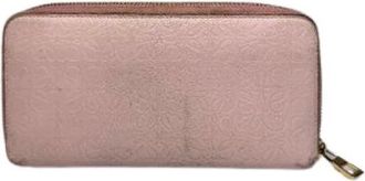 Loewe Pre-owned Wallets, female, Pink, Size: ONE SIZE Pre-owned Leather Wallet