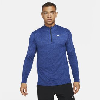 Nike Mens Element Dri-FIT 1/2-Zip Running Top in Blue | DD4756-451