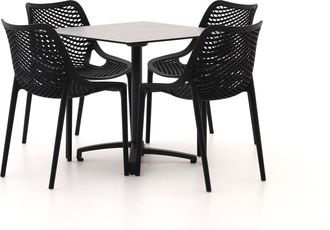 Forza Furniture Forza Ripi/Canzo 80cm dining tuinset 5-delig stapelbaar inklapbaar