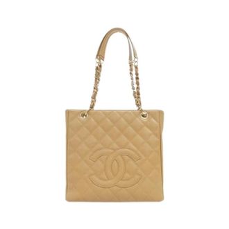 Chanel Bolso de Hombro Chanel Pre-owned de Piel Granulada - Pre-owned - Mujer - Beige - ONE SIZE
