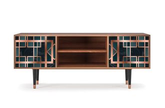 StoryZ Mueble de TV azul-verde 2 puertas L 170 cm