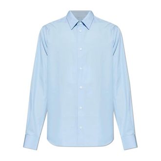 Ami Formal Shirts, male, Blue, Size: 2XL Poplin Cotton Tailor Shirt