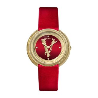 Versace Dameshorloge Thea 38mm Ve 2Ca 0423 - Dames - Horloges - Rood - ONE Size - Accessoires