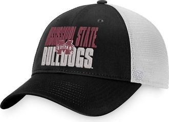 Top of the World Mens Top of the World Black/White Mississippi State Bulldogs Stockpile Trucker Snapback Hat at Nordstrom