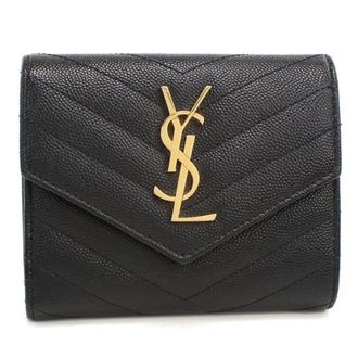 Saint Laurent Black Leather Wallet (Bi-Fold) (Pre-Owned)