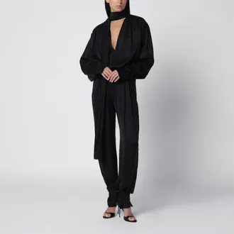 Andamane Blusa Mathilda nera in cupro