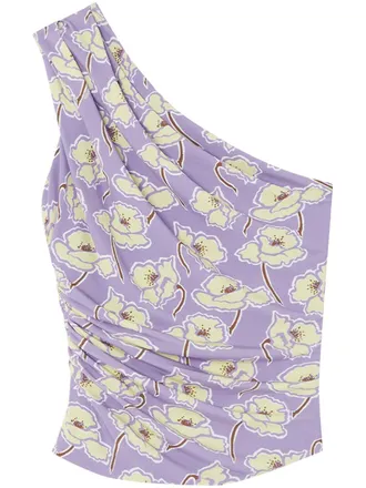 Versace One-Shoulder Lilac Top