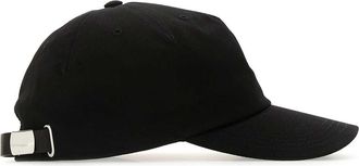 Alexander McQueen Mens Cotton Gabardine Baseball Cap Black