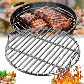 OEM 1 Parrilla Redonda Para Barbacoa, Acero Inoxidable, Calentamiento Uniforme, Superficie Pulida A Espejo, Camping, Picnic, Jard&iacute;n