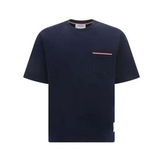 Thom Browne Heren, Tops, Blauw, Maat: XL Katoen