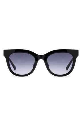 Fossil 51mm Gradient Cat Eye Sunglasses in Black/Dark Grey Sf at Nordstrom