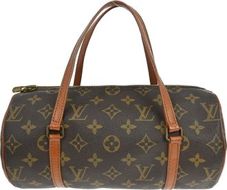 Louis Vuitton Papillon Handbag Monogram Canvas Brown Canvas Handbag (Pre-Owned)