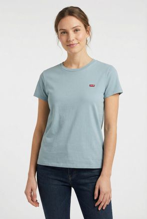 Levi's T-Shirt LEVIS TEE Minilogo, Damen, Gr. XS (34), lead, Jersey, Obermaterial: 100% Baumwolle, figurbetont h&uuml;ftlang, Rundhals, gerader Abschluss, Shirts 
