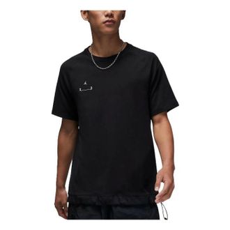 Nike Jordan Mens Air Jordan Alphabet Printing Straight Short Sleeve Black T-Shirt DQ8070-010