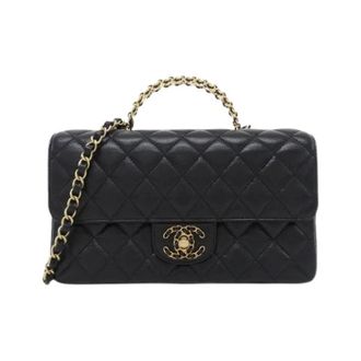 Chanel Pre-owned Lambskin Shoulder Bag - Dames - Pre-owned - Zwart - Maat: ONE Size Leer