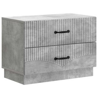 vidaXL Armario De Noche Con Caj&oacute;n Gris Hormig&oacute;n 62 X 34,5 X 44,5 Cm Vidaxl
