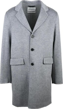 Amaranto Amar&aacute;nto, Jassen, Heren, Grijs, S, Wol, Cappotto in panno