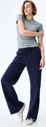 H&M Wide-leg joggers in Navy Blue at Nordstrom, Size Xx-Large