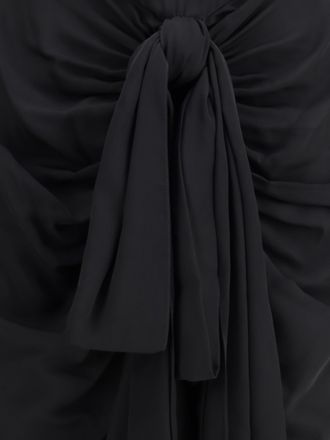 Alaia Womens Dress Draped Viscose Black