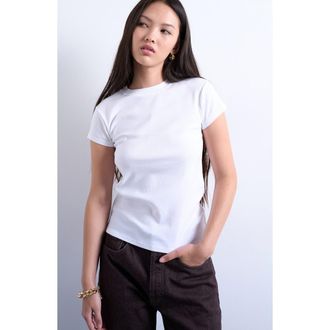 Topshop Everyday Cotton T-Shirt in White at Nordstrom, Size X-Small