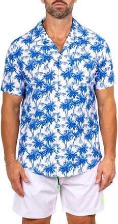 Maceoo Marthy Blue Camp Shirt at Nordstrom, Size 2