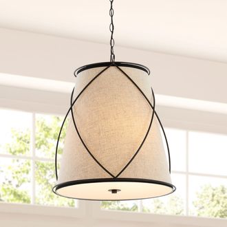 Jonathan Y Designs Milo 19 3-Light Rustic Farmhouse Iron LED Pendant