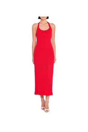 Amanda Uprichard Valentini Midi Dress In Crimson