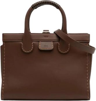 Chlo&eacute; Pre-owned The Edith - Dames - Vintage Handtas - Bruin - ONE Size - Leer - Vintage