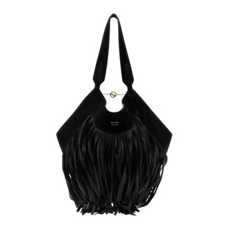 Khaite Tassen, Dames, Zwart, ONE Size, Leer, Kleine Lotus Tote