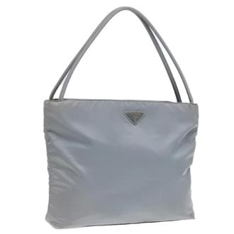 Prada Pre-owned Shoulder Bags, female, Blue, Size: ONE SIZE Pre-owned Vintage Tote Bag