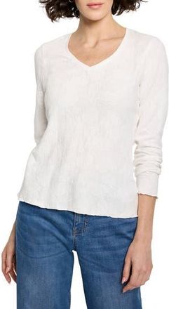 Nic+Zoe Lace Cotton V-Neck T-Shirt in Paper White at Nordstrom Rack, Size X-Small