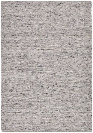 THEKO Alfombra tejida a mano de lana natural color gris 250x300