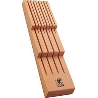 Zwilling Portacoltelli per cassetti, cassetto 8 coltelli, 41 x 10,8 x 4,8 cm, legno marrone
