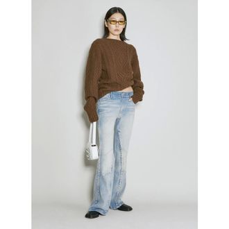 Martine Rose Dames, Truien, Bruin, Maat: XS Wol