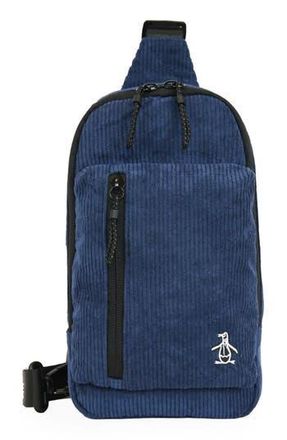 Original Penguin Corduroy Sling Bag in Blue Wing Teal at Nordstrom Rack