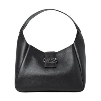 Emporio Armani Shoulder Bags, female, Black, ONE SIZE, Chic Leather Hobo Bag