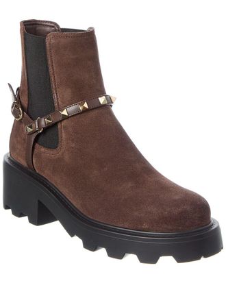 Valentino Rockstud Suede Boot
