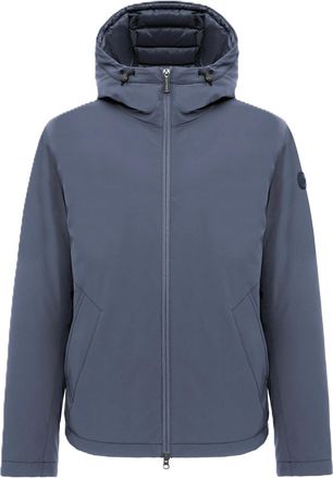 Colmar Matte-Finish Blue Adjustable Hood Down Jacket
