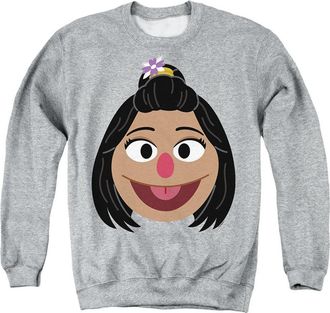 Gildan Sesame Street Ji Young Face Adult Crewneck Sweatshirt